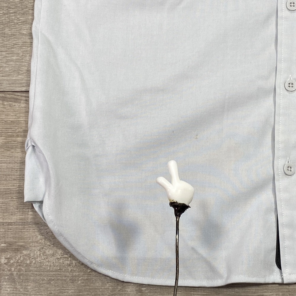BYLT Vista Shirt Mens Medium White Short Sleeve Button Front Stretch Casual - Picture 3 of 12